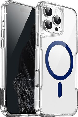 for iPhone 16 Pro Max Case, Compatible with MagSafe, Military-Grade Protection, Yellowing Resistant, Scratch-Resistant Back, Magnetic Phone Case, Classic Series, (Clear/White) in Saudi Arabia