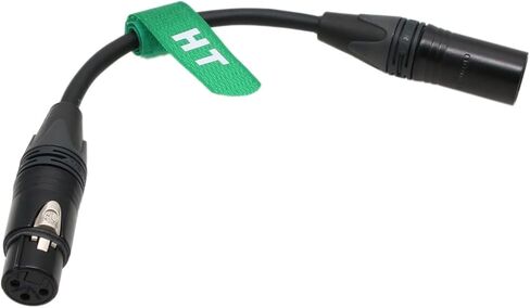 XLR 4 دبوس ذكر إلى XLR 3 دبوس شاحن أنثي كابل تمديد الطاقة للبطارية أري الأحمر كانون سوني ضوء الكاميرا 12-24 فولت 20 سنتيمتر in Kuwait