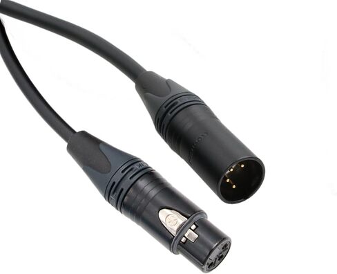 XLR 4 دبوس ذكر إلى XLR 3 دبوس شاحن أنثي كابل تمديد الطاقة للبطارية أري الأحمر كانون سوني ضوء الكاميرا 12-24 فولت 20 سنتيمتر in Kuwait