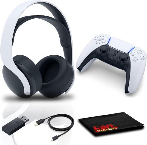 مجموعة سماعات الرأس اللاسلكية PlayStation Pulse 3D مع وحدة التحكم اللاسلكية DualSense وقطعة قماش تنظيف من الألياف الدقيقة 6Ave 5 in Saudi Arabia