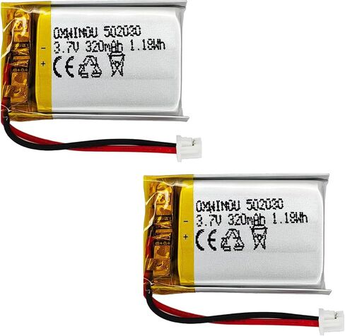 بطارية 3.7 فولت 320 مللي أمبير في الساعة 502030 لـ VXI BlueParrott B250-XT سماعة رأس بلوتوث استبدال بطارية Dashcam Nextbase Dash Cam 402G 412GW 512G Cobra 840 Keychain cam 808 كاميرا صغيرة C3 (3 عبوات) in Saudi Arabia
