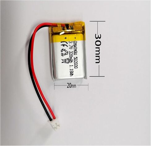بطارية 3.7 فولت 320 مللي أمبير في الساعة 502030 لـ VXI BlueParrott B250-XT سماعة رأس بلوتوث استبدال بطارية Dashcam Nextbase Dash Cam 402G 412GW 512G Cobra 840 Keychain cam 808 كاميرا صغيرة C3 (3 عبوات) in Saudi Arabia