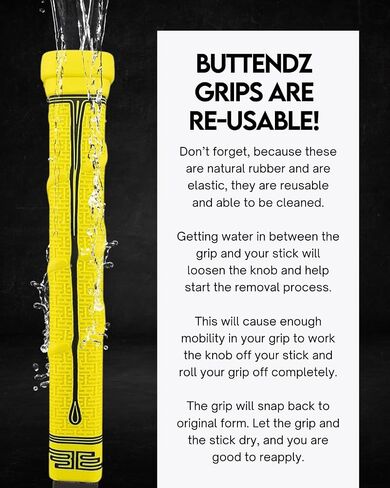 Future Rubber Replacement Hockey Grip - Step Down Knob, Two-Tiered Player Knob with Twirl, Fits All Stick Sizes for Superior Control and Puck Feel in Saudi Arabia
