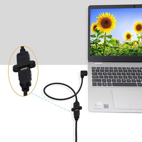 HDMI Panel Mount 90 Degree Extension Cable,HDMI Femlae to 90 Degree UP Male Connector Wire, with Screw Hole Panel Mount,Support 4K 60hz 3D TV, Roku, Xbox360 eat. (Angle UP) 0.5m in Saudi Arabia