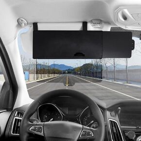EcoNour Polarized Sun Visor Extender for Car (2 Pack) | Anti-Glare Visor Extension for Sun Blocker | Protects from UV Rays | Sunshade Extender for Automotive Interior Sun Protection Accessories