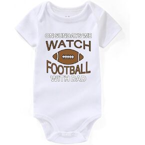 Baby Football Outfit Daddys Boy Baby Clothes Newborn Baby Boy Girl Football Outfit Baby Bodysuits White