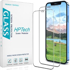 HPTech (2 Pack) Screen Protector Designed for iPhone 12 Mini (5.4-inch) Tempered Glass, Anti-Scratch, Bubble Free