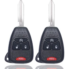 Key Fob Replacement Fits for Jeep Patriot Compass 2010-2017, Wrangler 2007-2018, Dodge Caliber Ram Nitro (FCC ID:OHT692713A,OHT692427AA, KOBDT04A) Remote Keyless Head Key 315MHZ 46 Chip