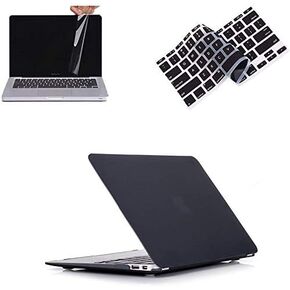 RUBAN Case Compatible with MacBook Air 11 Inch Release (A1370/A1465) - Slim Snap On Hard Shell Protective Cover and Keyboard Cover, Screen Protector for MacBook Air 11 (RED)