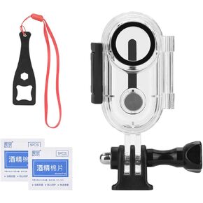 Waterproof Case for Insta360 GO 3/3S, Underwater 40m Diving Case Housing Shell,Thumb Camera Swimming Dive Protective Case for Insta360 GO 3/3S Camera Accessories, Transparent