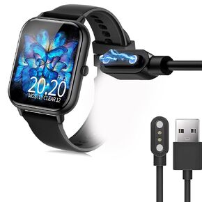 Compatible with RLQA 54 Smart Watch Charger, Magnetic USB Charging Cable Replacement Compatible with RLQA 54, Compatible with RLQA D26E, Compatible with RLQA band 3 Fitness Tracker (Black)