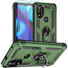 حافظة Moto G Play 2023: حافظة Moto G Pure، حافظة Moto G Power 2022 مع واقي شاشة عالي الدقة، [درجة عسكرية 16 قدم. تم اختبار السقوط] جراب هاتف واقٍ مضاد للصدمات لهاتف Motorola G Pure، أزرق