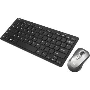 Adesso Wireless Keyboard and Mouse Combo with Air Mouse and Compact Design Keyboard, RF 2.4GHz USB Laser Mouse, PowerPoint Presentation Clicker for Teachers, Classroom and Meeting Room