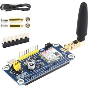 SIM7028 NB-IoT HAT for Raspberry Pi 5/4B/3B+/2B/Zero/Zero 2W and Jetson Nano,Onboard 40PIN GPIO Header, Supports Global Band NB-IoT Communication with GSM Antenna Type-C Interface