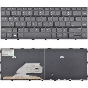 Replacement Keyboard Compatible with HP Probook 430 G5 / 440 G5 / 445 G5/ 640 G4 / 645 G4 / 640 G5 Laptop (No Backlight, Back)