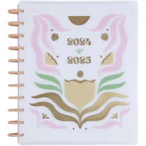 Happy Planner Disc-Bound 12-Month Planner, July 2024–June 2025 Daily, Weekly, and Monthly Planner, Big Size, Dashboard Layout, Opal Mountain Theme, 2 Sticker Sheets, 8.5" x 11"