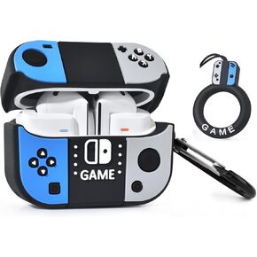 AIRSPO Galaxy Buds Pro 3 Case Cover Cute Cartoon Character Silicone Buds 3 Pro Case Compatible with Samsung Galaxy Buds3 Pro Charging Cases 2024, Red+Blue