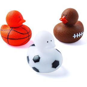 Fun Express Sports Ball Rubber Duckies - Toys - 12 Pieces