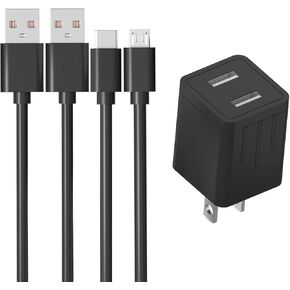 TPLTECH Charger for Kindle Fire Tablets with 6FT USB Type C and Micro USB Cable Compatible with Kindle Paperwhite 11th, New Fire HD 7 8 10 Plus/Kids/Kids Pro, Amazon Fire Max 11th, Kindle E-Reader