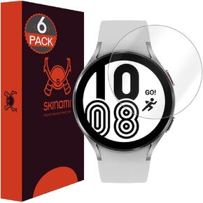 Skinomi Screen Protector Compatible with Samsung Galaxy Watch FE/Galaxy Watch 6 /Galaxy Watch 5 / Galaxy Watch 4 (40mm)(6-Pack) Clear TechSkin TPU Anti-Bubble HD Film