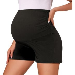Peauty Over The Belly Maternity Shorts Buttery Soft Maternity Lounge Shorts Pregnancy-Shorts
