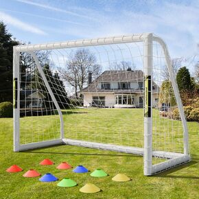 Partronum Soccer Goal 12x6FT/8x6FT/6x4FT Soccer Net Goal for Backyard with Carry Bag Portable Soccer Goal Post with HPVC Frame Full Size Soccer Goal for Kids and Adults