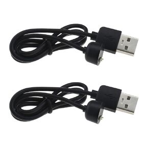 2PCS Smartwatch Charger Cable Compatible with Xiaomi Mi Band 6/Mi Band 5 Smart Band Bracelet Portable Magnetic USB Charging Cable Cradle 50cm Black