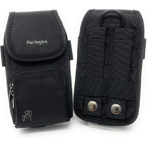 Perilogics Molle Tactical Pouch Phone Holster. Fits Phone with Case on iPhone 15 Pro Max, 15 Plus, iPhone 13, 13 Pro Max; Samsung S20 Plus, Note 9, S10 Plus, S9 Plus; Pixel 3 XL.
