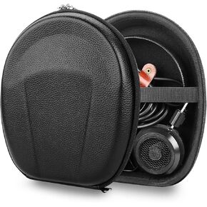 Geekria Shield Headphones Case Compatible with Grado SR325e, SR225x, SR125, SR80, SR60, RS2, RS1, PS2000e Case, Replacement Hard Shell Travel Carrying Bag with Cable Storage (Black)