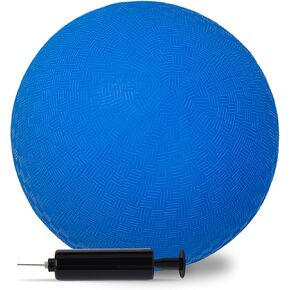 LovesTown Playground Ball, 8.5 Inch Kickballs Rainbow Bouncy Ball, Jumbo Beach Balls for Summer Swimming Pool Beach Game Indoor and Outdoor Games with Pump
