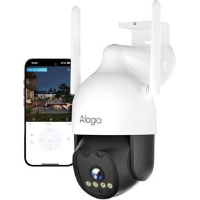 Alaga 5G&2.4G WiFi Security Camera Outdoor Wireless, F1.0 Surveillance Lens Super Full Color,Blutooth Pairing 4 preset Cruise Control, 360° Pan Tilt Motion Detection,10-Feet Power Cord,24/7 Recording