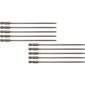 مجموعة لقم توركس TT10 S2 لقم مفك فولاذي 1/4 بوصة ساق سداسية، طول 100 مم/4 بوصة لمفك الصدمات (10 قطع) in Kuwait