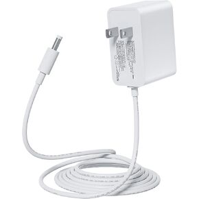 Replacement Power Supply Adapter Charger Cable 12V 1.5A for Lenovo Smart Clock Essential CD-4N341Y CD-4N342Y AC Power Cord -White