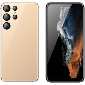 Unlocked Phone，s22u，Android Smartphone ，Dual SIM Card，1G RAM 16G ROM，Only Supports Dual SIM Card Frequency Band of 3GWCDMA ：850/1700/2100MHZ，6.11 inch Screen(5Yellow)