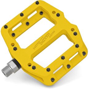 MZYRH Mountain Bike Pedal 9/16" 3 Sealed Bearings Lightweight Non-Slip Nylon Fiber Bicycle Platform Pedals for Road BMX MTB (Green 3-Bearings)