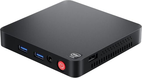 كمبيوتر صغير T5، Celeron N4020 (يصل إلى 2.8 جيجا هرتز) كمبيوتر صغير 4 جيجا LPDDR4 64 جيجا eMMC كمبيوتر مكتبي صغير لـ HDMI مزدوج، USB3.0، WiFi 5، BT5.0، جيجابت إيثرنت in Saudi Arabia