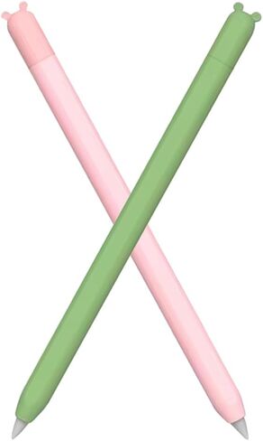 Mizi (2 Pack) Case for Apple Pencil 2nd Generation & Apple Pencil Pro (2024) Cover Premium Silicone Sleeve Skin, USB Charging/Double Tap & Attaching Magnetically - (Black/Orange) in Saudi Arabia