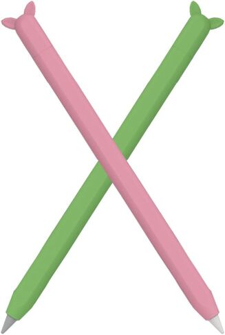 Mizi (2 Pack) Case for Apple Pencil 2nd Generation & Apple Pencil Pro (2024) Cover Premium Silicone Sleeve Skin, USB Charging/Double Tap & Attaching Magnetically - (Black/Orange) in Saudi Arabia