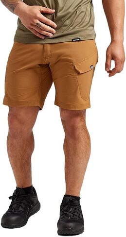 TRUEWERK Men's Workwear Shorts - T1 WerkShorts - Relaxed Fit, Lightweight, Moisture Wicking, Shorts with 4-Way Stretch, Black, 32W X 9L in Saudi Arabia