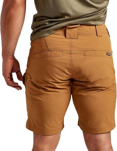 TRUEWERK Men's Workwear Shorts - T1 WerkShorts - Relaxed Fit, Lightweight, Moisture Wicking, Shorts with 4-Way Stretch, Black, 32W X 9L in Saudi Arabia