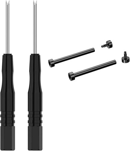 Compatible with Amazfit T-Rex 2 Smart Watch Screw Accessory, 2PCS Stainless Steel Replacement Screws with 2PCS Screwdrivers Removal Tool for Amazfit T Rex 2 Smartwatch (Black) in Kuwait