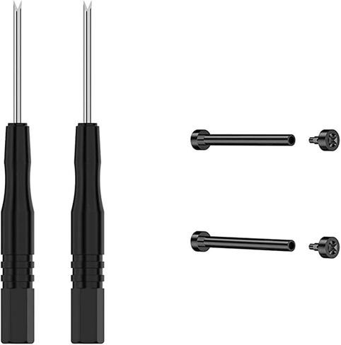 Compatible with Amazfit T-Rex 2 Smart Watch Screw Accessory, 2PCS Stainless Steel Replacement Screws with 2PCS Screwdrivers Removal Tool for Amazfit T Rex 2 Smartwatch (Black) in Kuwait