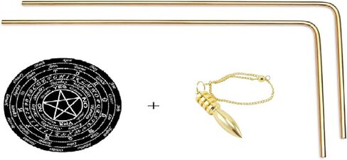 TREEMAISON CORONATING Homes زوج من قضبان التغطيس النحاسية الكاملة لمدقق الطاقة Aura، Vastu، Feng Shui، Reiki، Dowser Master Divining Rods in Kuwait