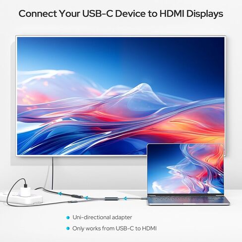 محول Basesailor USB C إلى HDMI مع منفذ شاحن PD 100 واط، محول 2 في 1 من النوع C إلى 4K MHL HDMI أنثى، Thunderbolt 3 لهاتف iPhone 15 Pro Max Plus، MacBook، ipad Air 5 Mini 6، Galaxy، Steam Deck in Kuwait