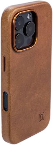 Dockem Genuine Leather Case for iPhone 16 Pro, Compatible with MagSafe (MSGL, Light Brown) in Saudi Arabia