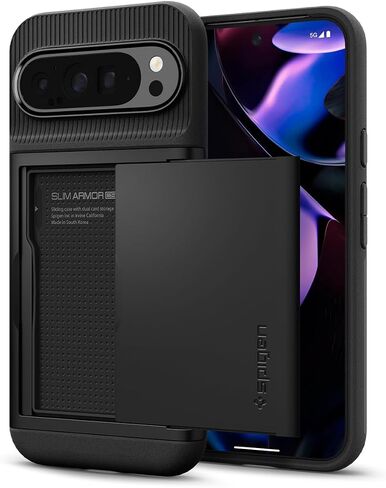 Spigen Slim Armor CS مصمم لحافظة Pixel 9 Pro XL (2024) [حماية عسكرية] - أسود in Kuwait