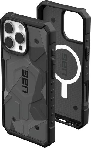 حافظة URBAN ARMOR GEAR UAG مصممة لهاتف iPhone 16 Pro Max مقاس 6.9 بوصة باثفايندر شفاف - متوافقة مع شحن MagSafe، غطاء واقٍ متين مقاوم للصدمات ومضاد للانزلاق من الدرجة العسكرية، نيون نشط in Saudi Arabia