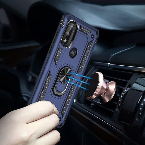 حافظة Moto G Play 2023: حافظة Moto G Pure، حافظة Moto G Power 2022 مع واقي شاشة عالي الدقة، [درجة عسكرية 16 قدم. تم اختبار السقوط] جراب هاتف واقٍ مضاد للصدمات لهاتف Motorola G Pure، أزرق in Kuwait