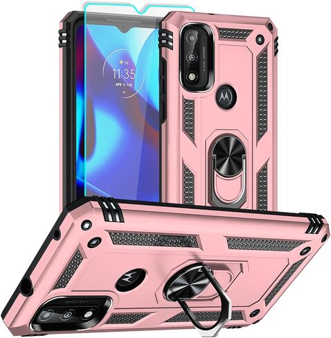 حافظة Moto G Play 2023: حافظة Moto G Pure، حافظة Moto G Power 2022 مع واقي شاشة عالي الدقة، [درجة عسكرية 16 قدم. تم اختبار السقوط] جراب هاتف واقٍ مضاد للصدمات لهاتف Motorola G Pure، أزرق in Kuwait