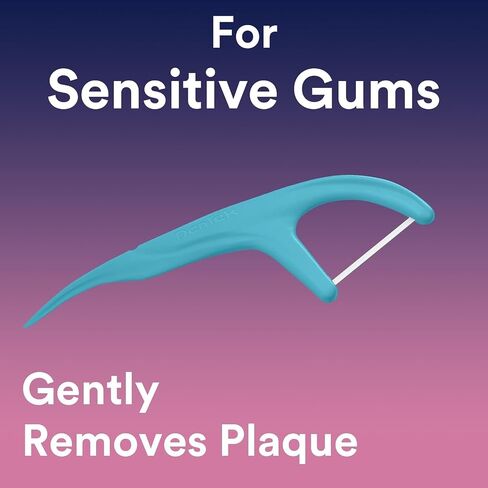DenTek Comfort Clean Floss Picks for Sensitive Teeth, Soft and Silky Ribbon, 90 Count Each (Pack of 2) in Saudi Arabia